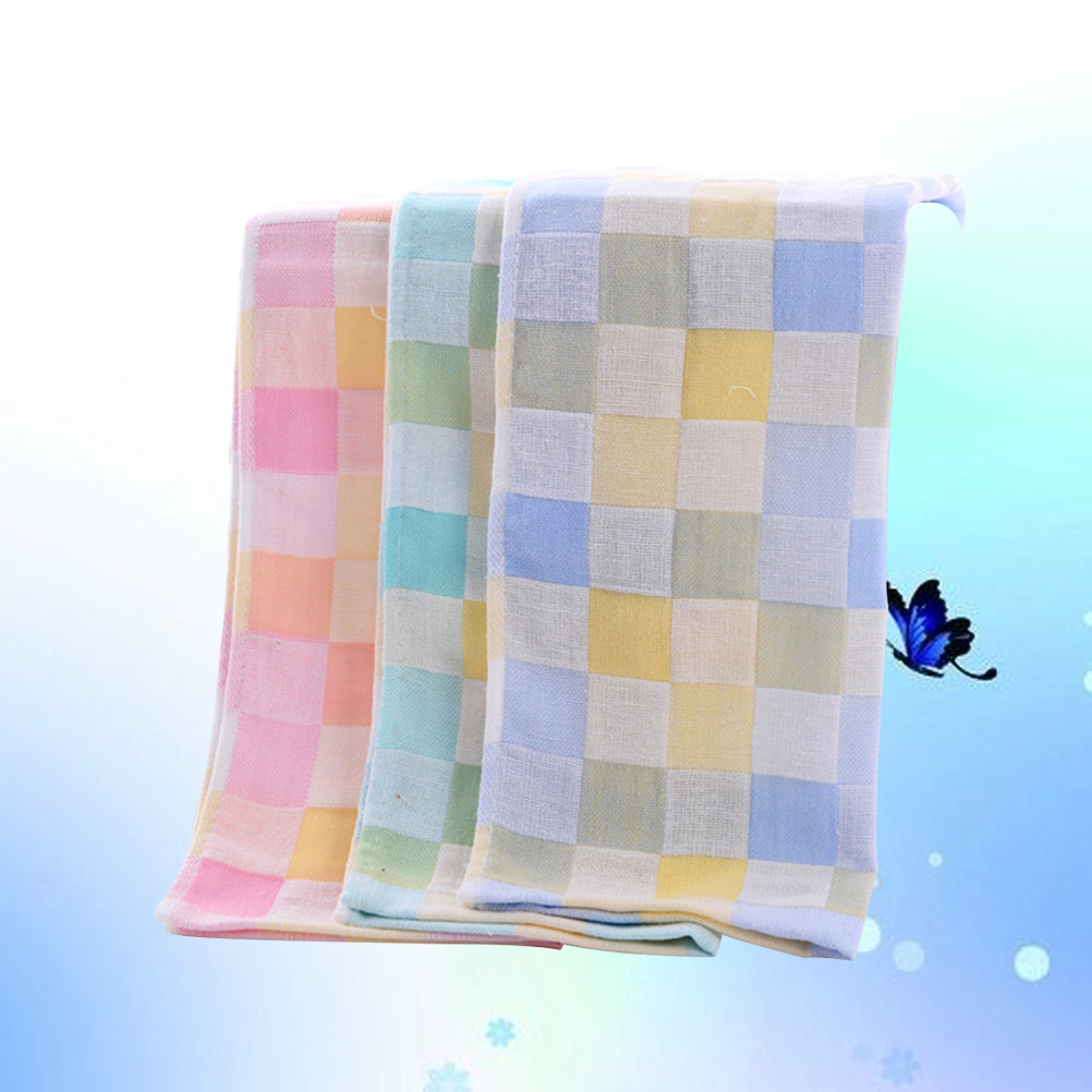 Home Textiles Towel Set - 3Pcs Double-Layer Gauze Towels Pure Cotton