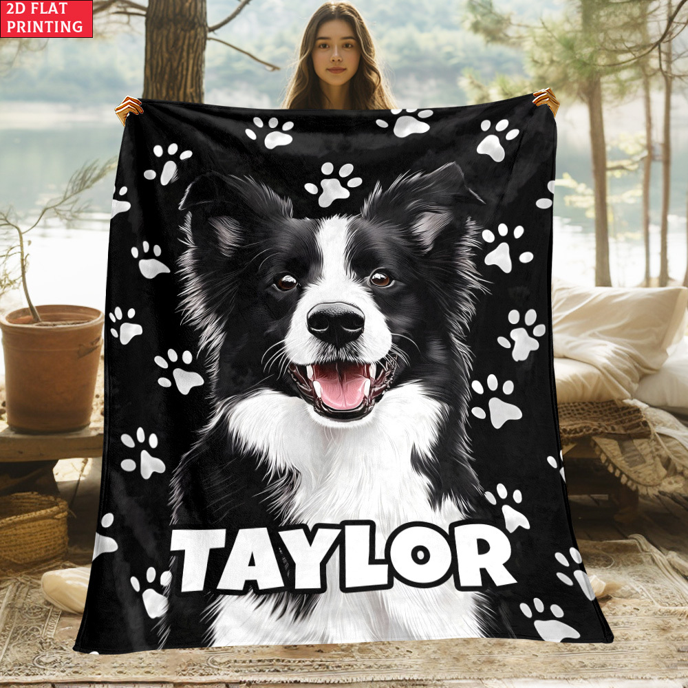 Home Textiles And Furnishing - 1-Piece Border Collie with Claw Pattern