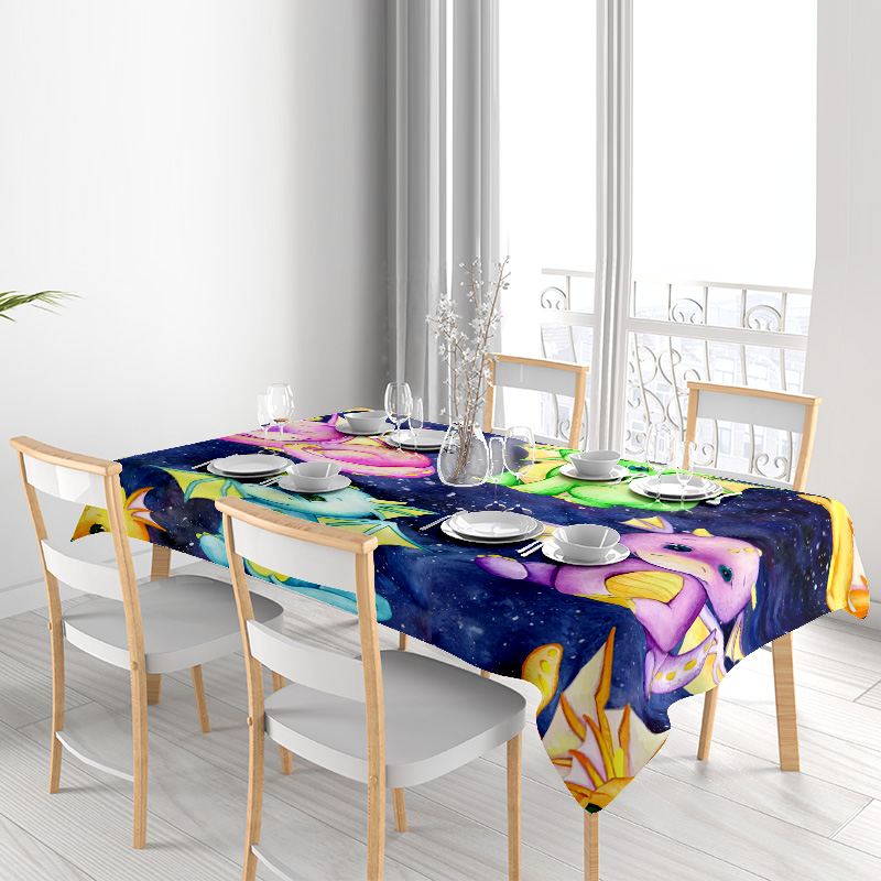 Galaxy Home Textiles - Vibrant Galaxy Unicorn TableclothArtistic Space-themed Dining
