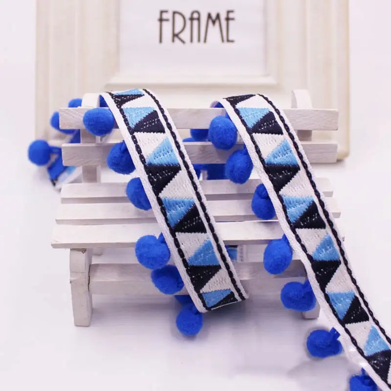 1-10Yards Pompoms Lace Trim Ba - огляд і ціна Home Ec Textiles